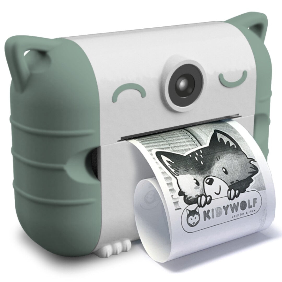kidywolf kindercamera met thermische printer - mint  | KIDYPRINT-GR | 0