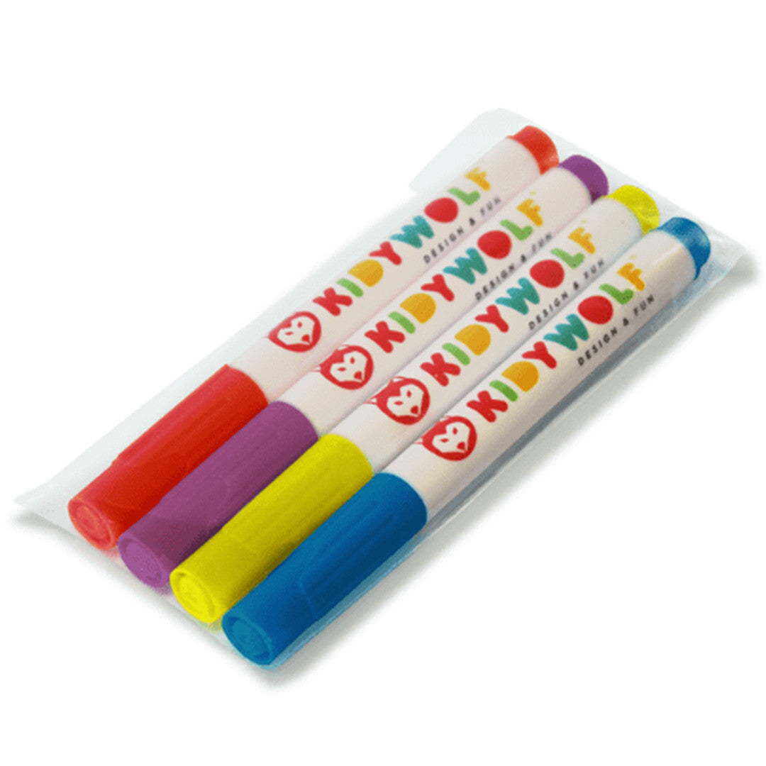 kidywolf markeerstiften voor tekenbord kidydraw pro - rmcb - 4st | KIDYMARKER-RMCB | 0