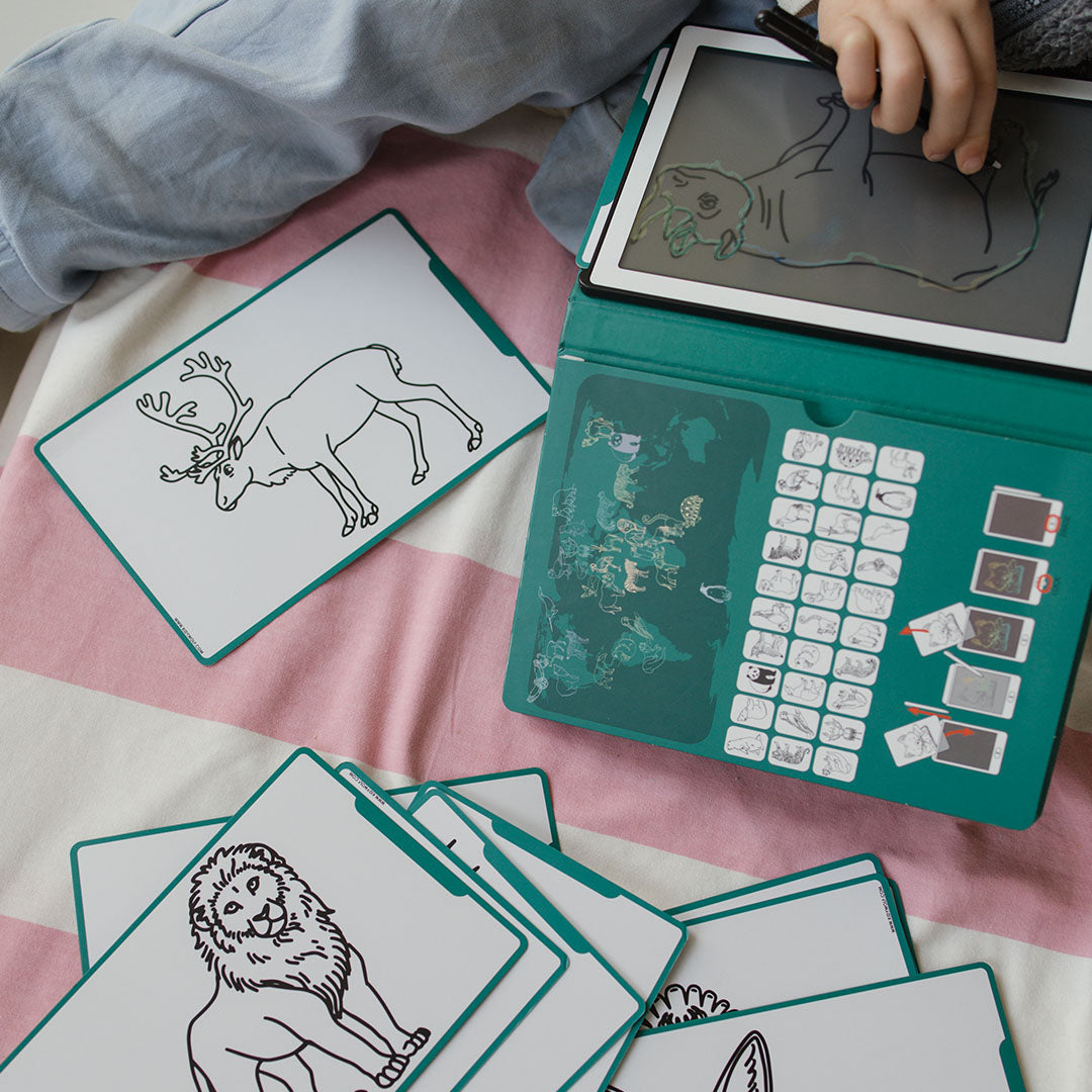 kidywolf tekenbord kidydraw mini - dieren van over de wereld | KIDYDRAW-MINI-AAW | 1