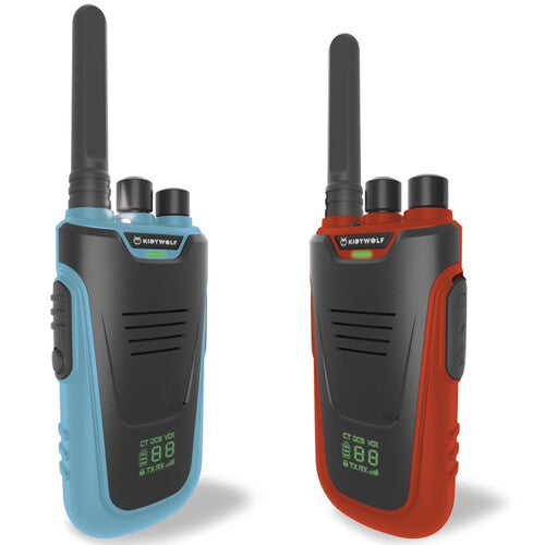 kidywolf walkie talkie - blauw rood | KIDYTALK-BR | 0
