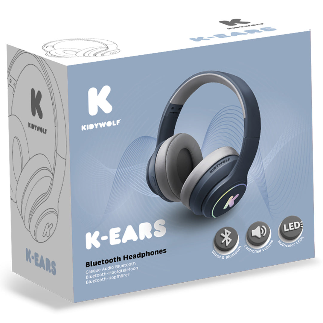 kidywolf draadloze kinderkoptelefoon k-ears - blauw | K-EARS-BT-BU | 3
