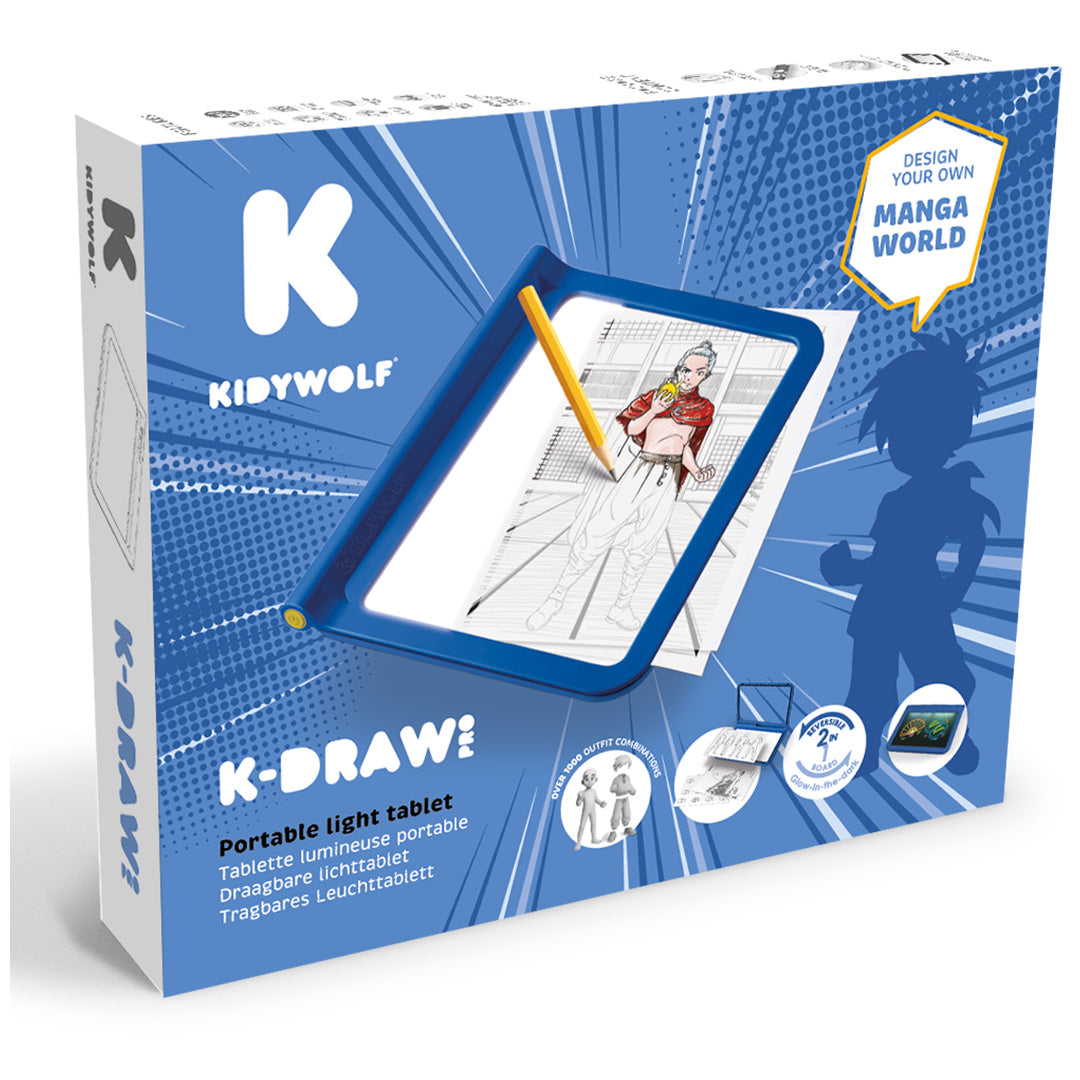 kidywolf kidydraw pro tweezijdig tekenbord - blauw | K-DRAW-PRO-BU | 5