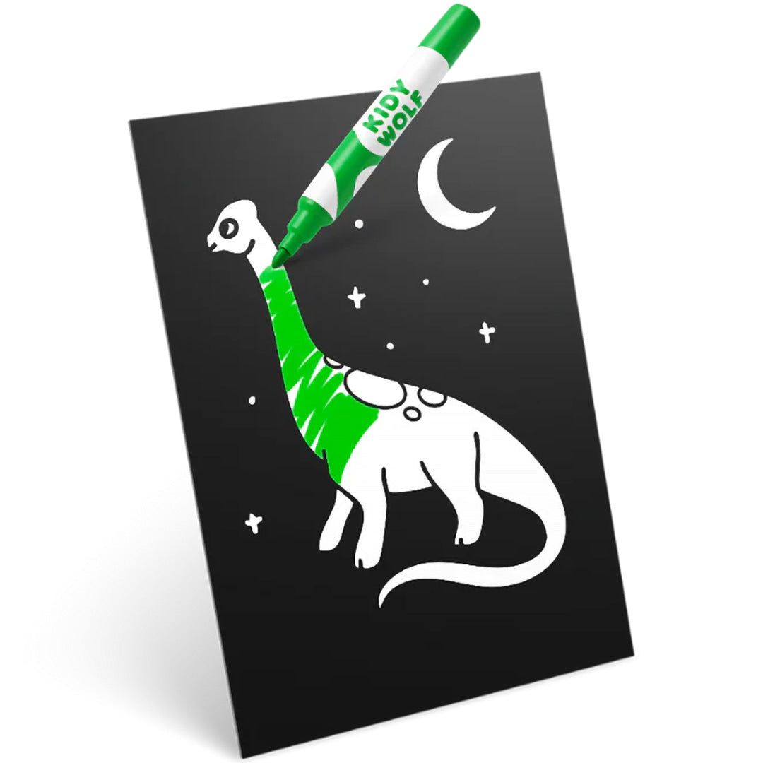 kidywolf kidyneon knutselpakket wanddecoratie - dino | KIDYNEON-DIN-GR | 5