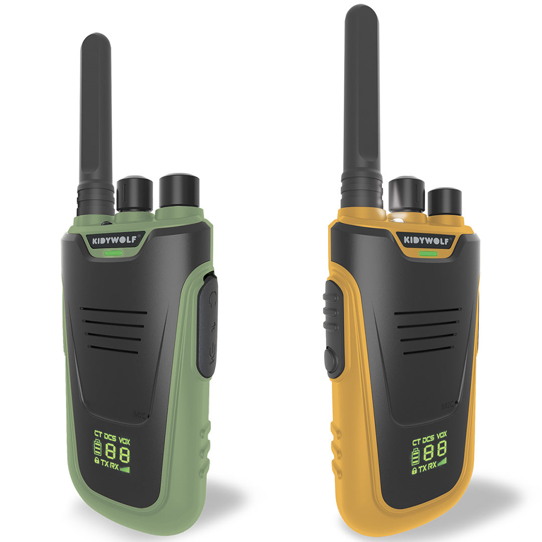 kidywolf kidytalk walkie talkie - groen mosterd | KIDYTALK-GO| 0