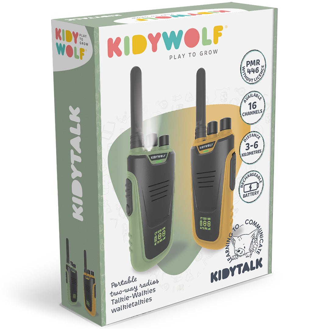 kidywolf kidytalk walkie talkie - groen mosterd | KIDYTALK-GO| 3