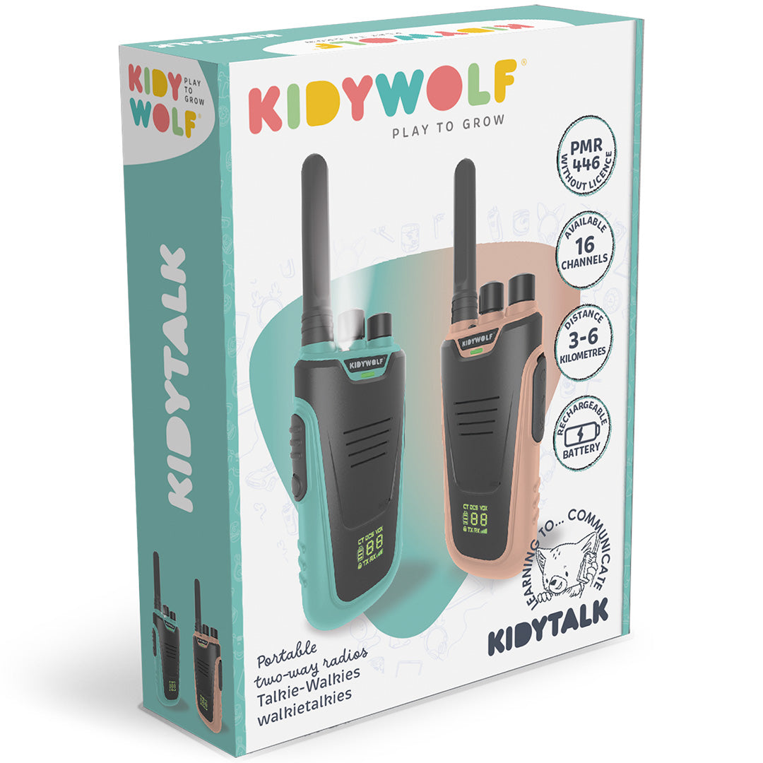 kidywolf kidytalk walkie talkie - groen roze | KIDYTALK-NC | 3