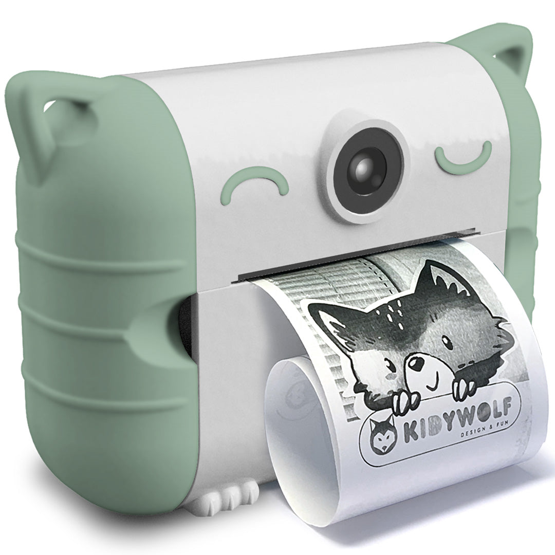 kidywolf kindercamera met thermische printer - mint | KIDYPRINT-GR | 0