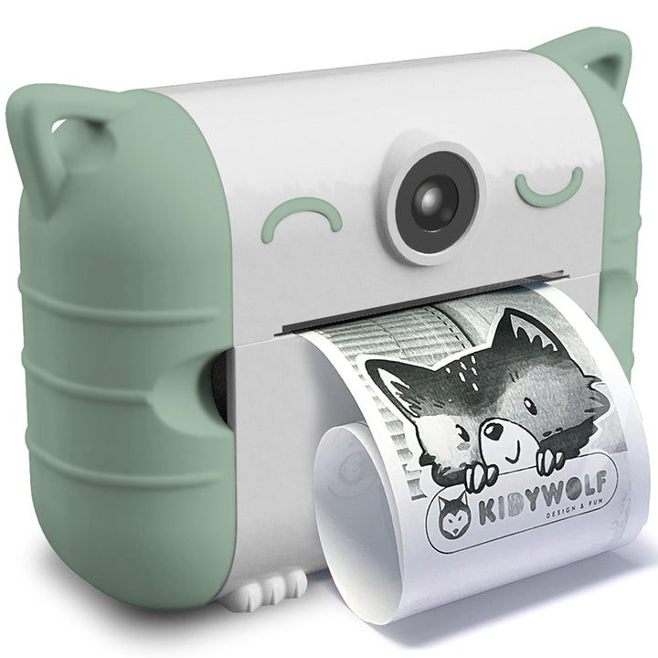 kidywolf kindercamera met thermische printer - mint | KIDYPRINT-GR | 0