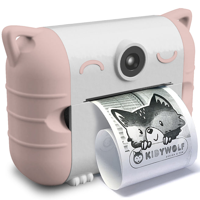 kidywolf kindercamera met thermische printer - roze | KIDYPRINT-PE | 0