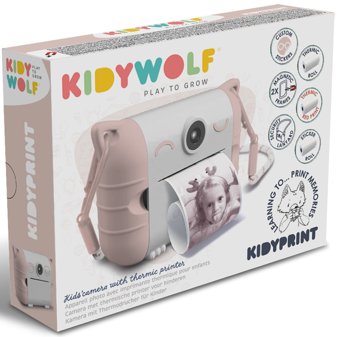 kidywolf kindercamera met thermische printer - roze | KIDYPRINT-PE | 4