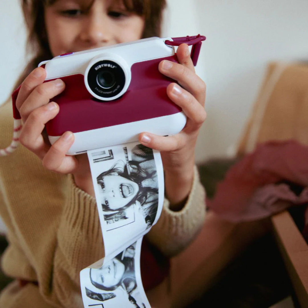 kidywolf kindercamera met thermische printer k-print - rood | K-PRINT-RD | 1