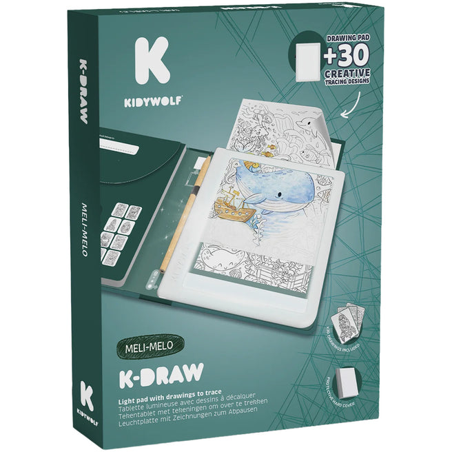 kidywolf tekenbord kidydraw pad - dieren |K-DRAW-PAD-MEL | 