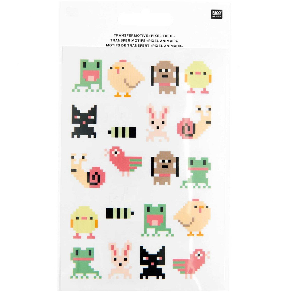 knutselset transferfolie voor keramiek - pixel animals  | 500573 | 0