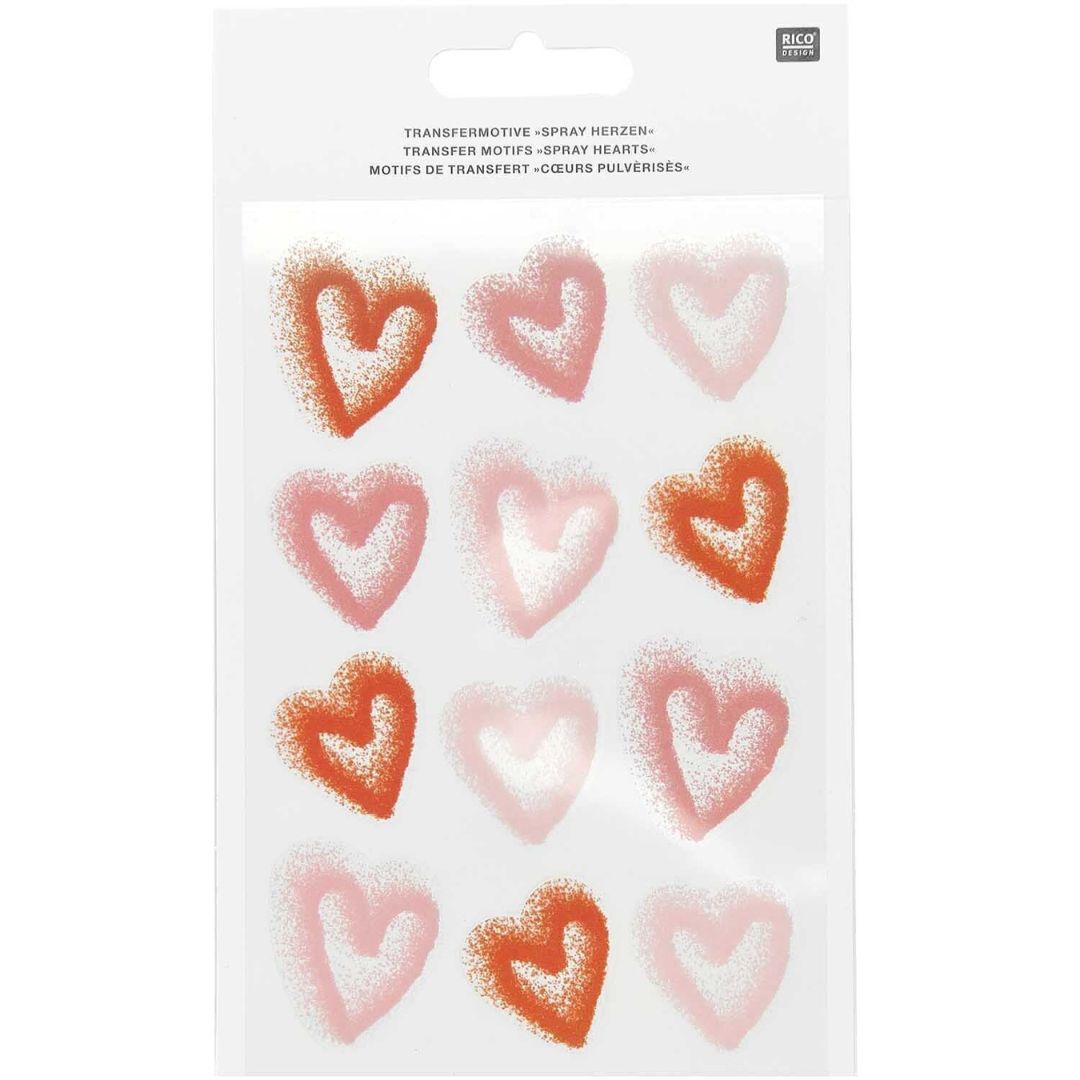 knutselset transferfolie voor keramiek - spray hearts  | 500424 | 0