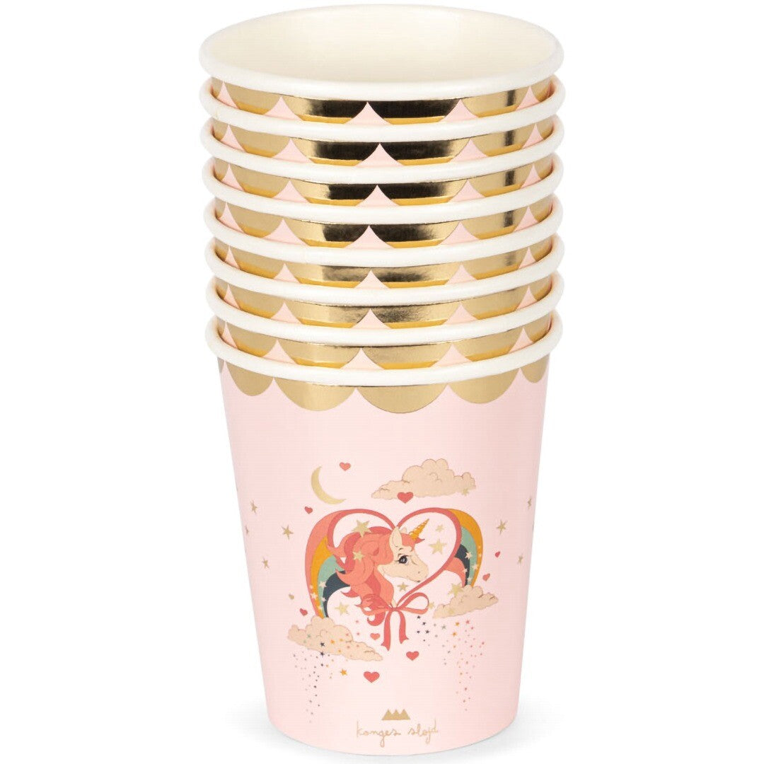 konges sløjd bekers unicorn - 8st | KS101766-UNICORN | 0