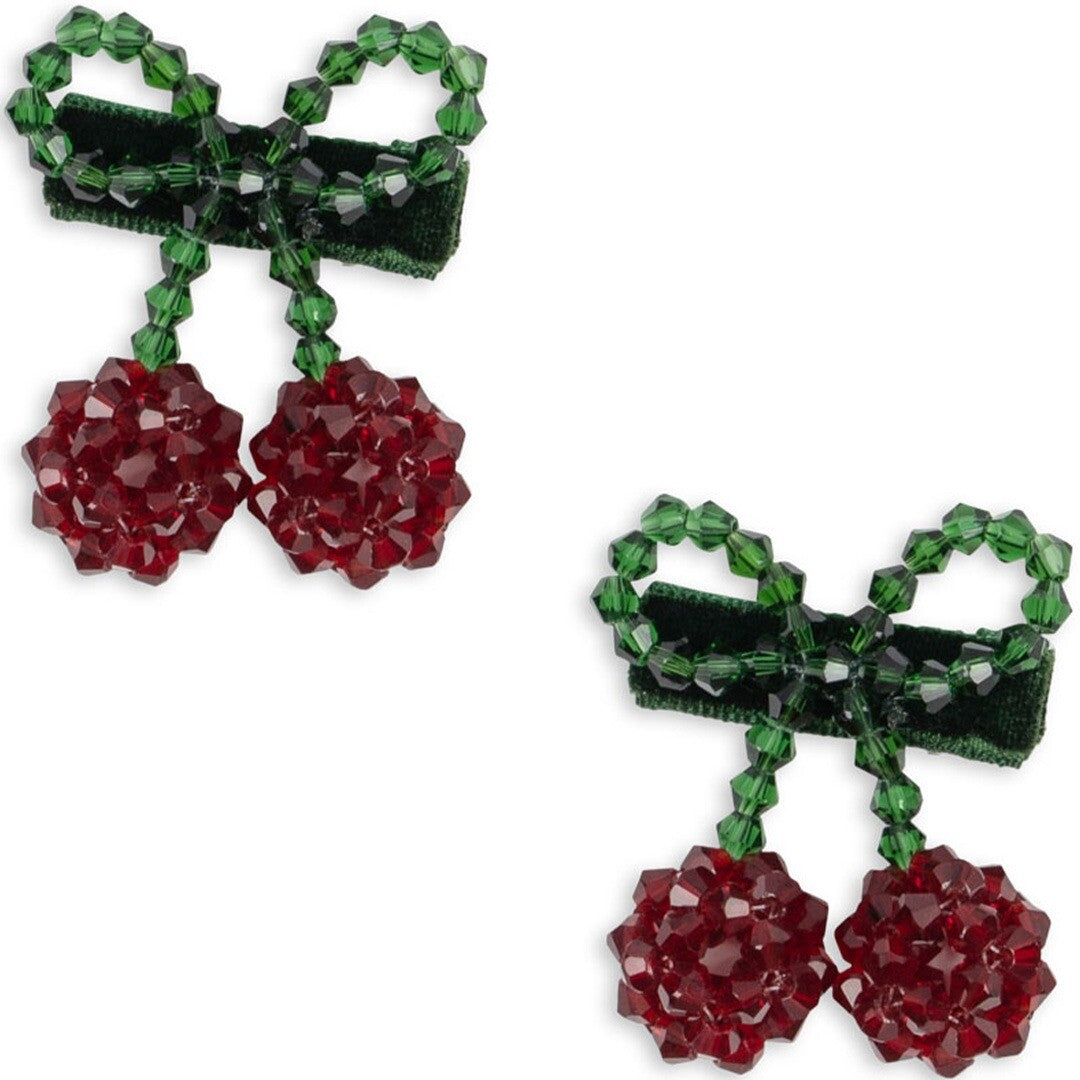 konges sløjd haarclip cherry bow - 2st  | KS103014 | 0