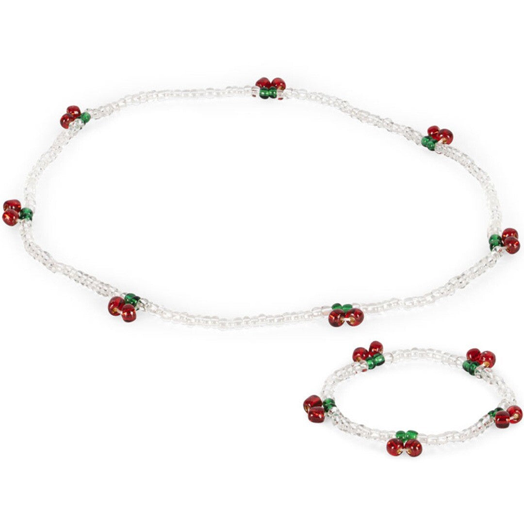 konges sløjd ketting en armband pearly cherry | KS102746 | 0