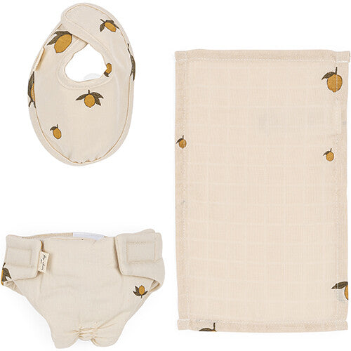 konges sløjd poppenverzorgingsset - lemon | KS3874-LEMON | 0