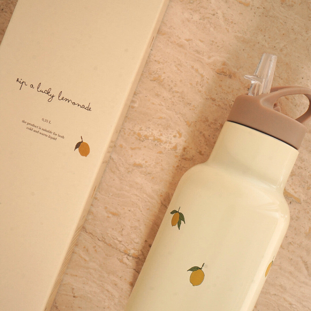 konges sløjd rvs thermosfles lemon - 350 ml | KS4206-LEMON | 1