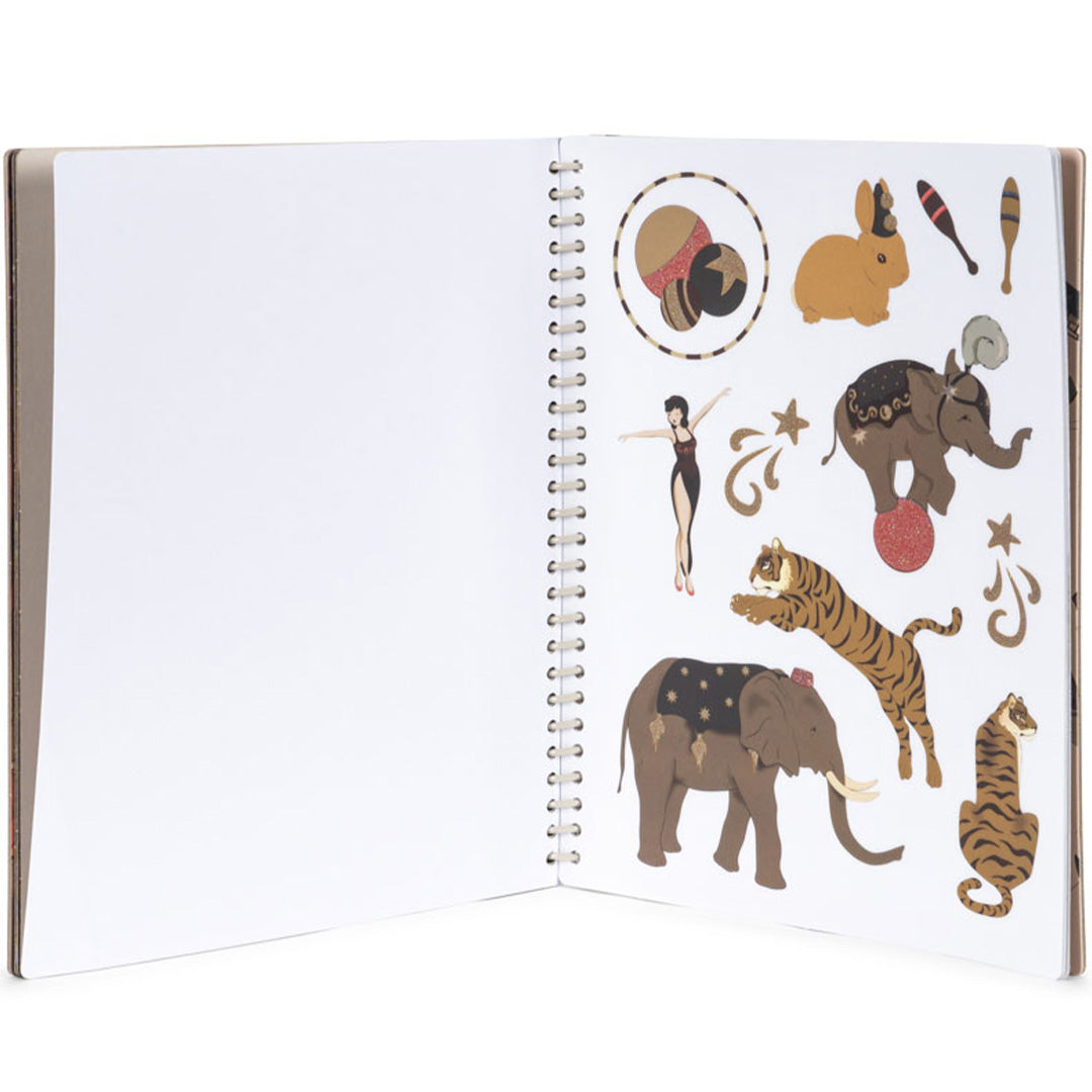 konges sløjd stickerboek - circus | KS102608-CIRCUS | 2