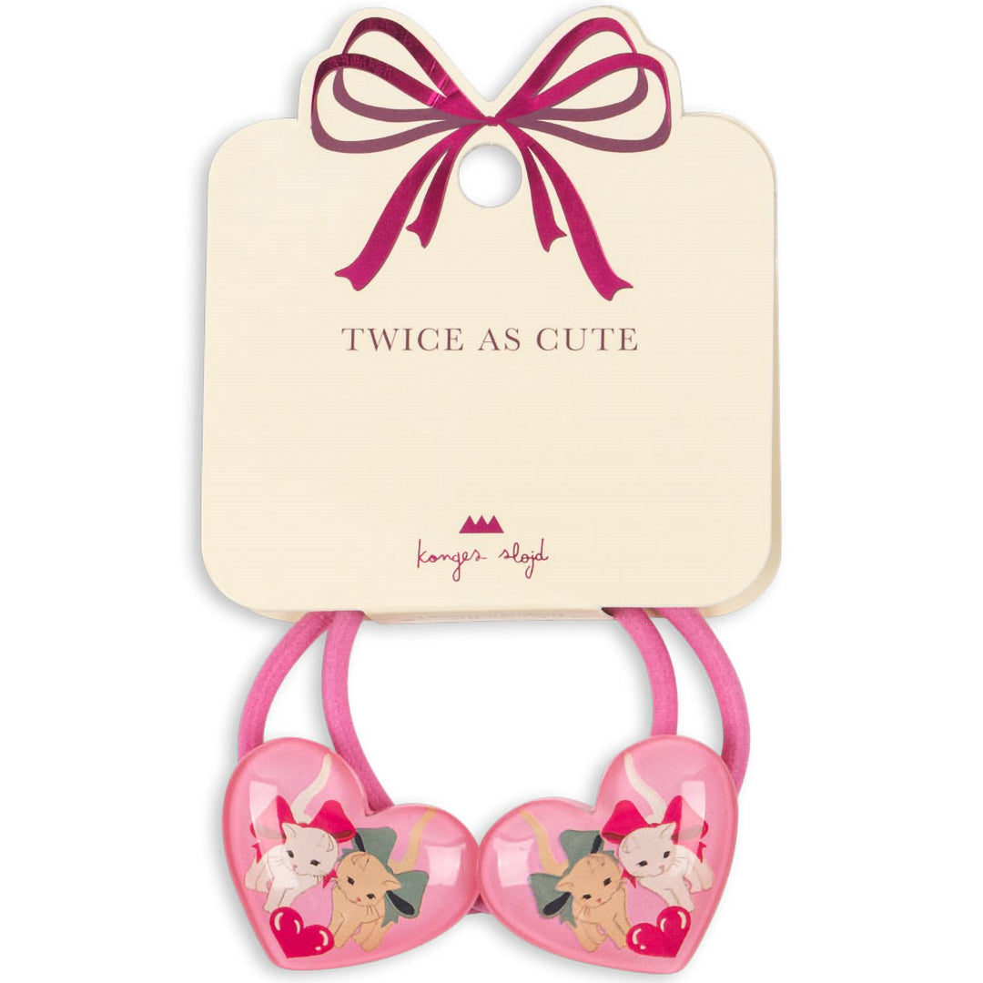 KS104058-BOW-KITTY | konges sløjd haarelastieken vilma - bow kitty - 2st | 2