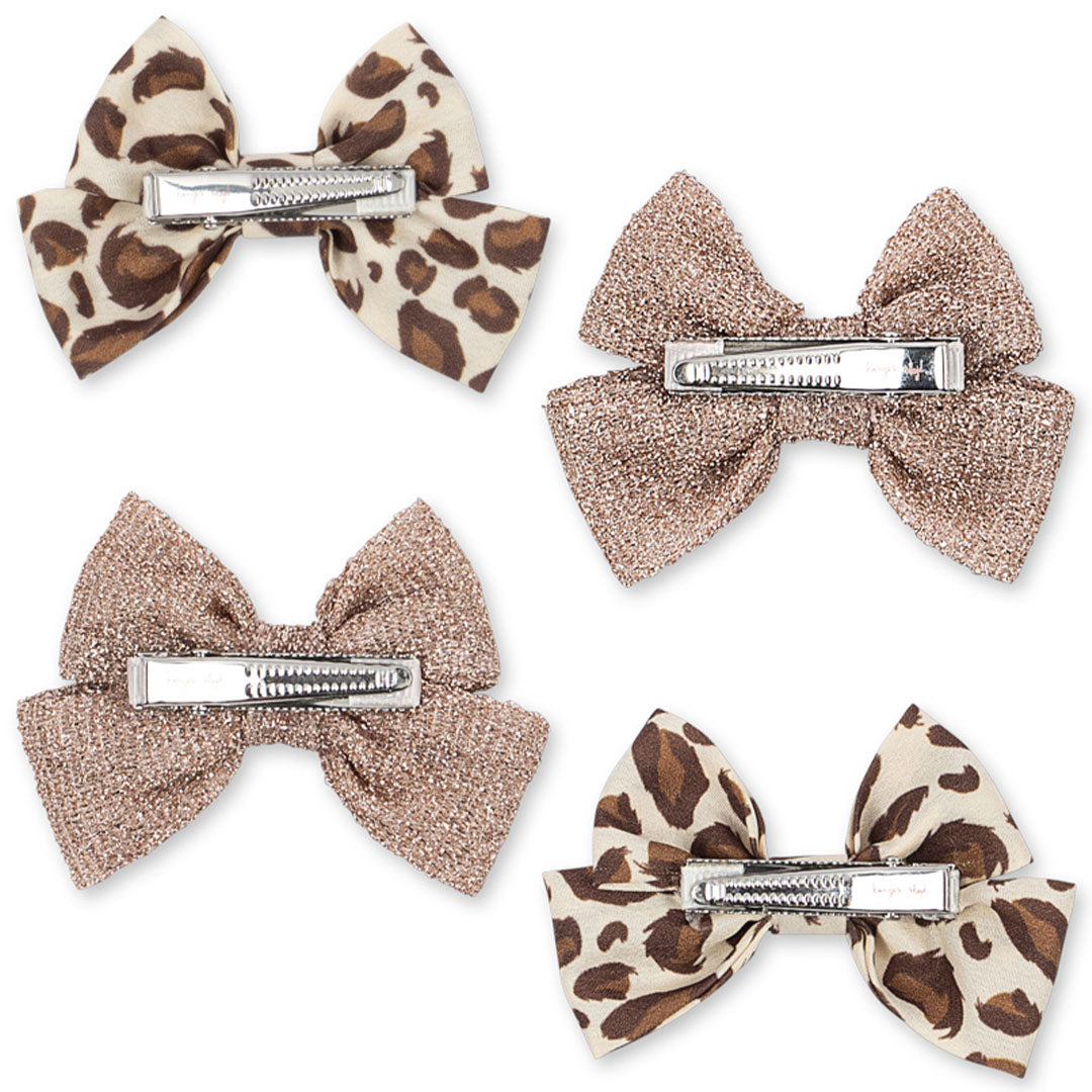 konges sløjd haarclips bow - leo rose - 4st | KS105237 | 4