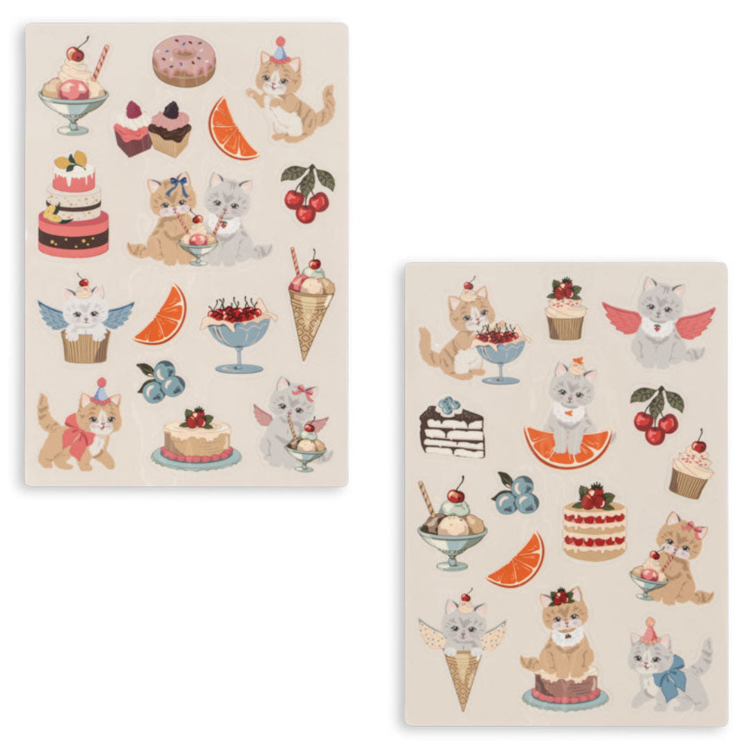 konges sløjd herbruikbare stickers - kitty friends - 31st | KS105250-KITTY-FRIENDS | 2