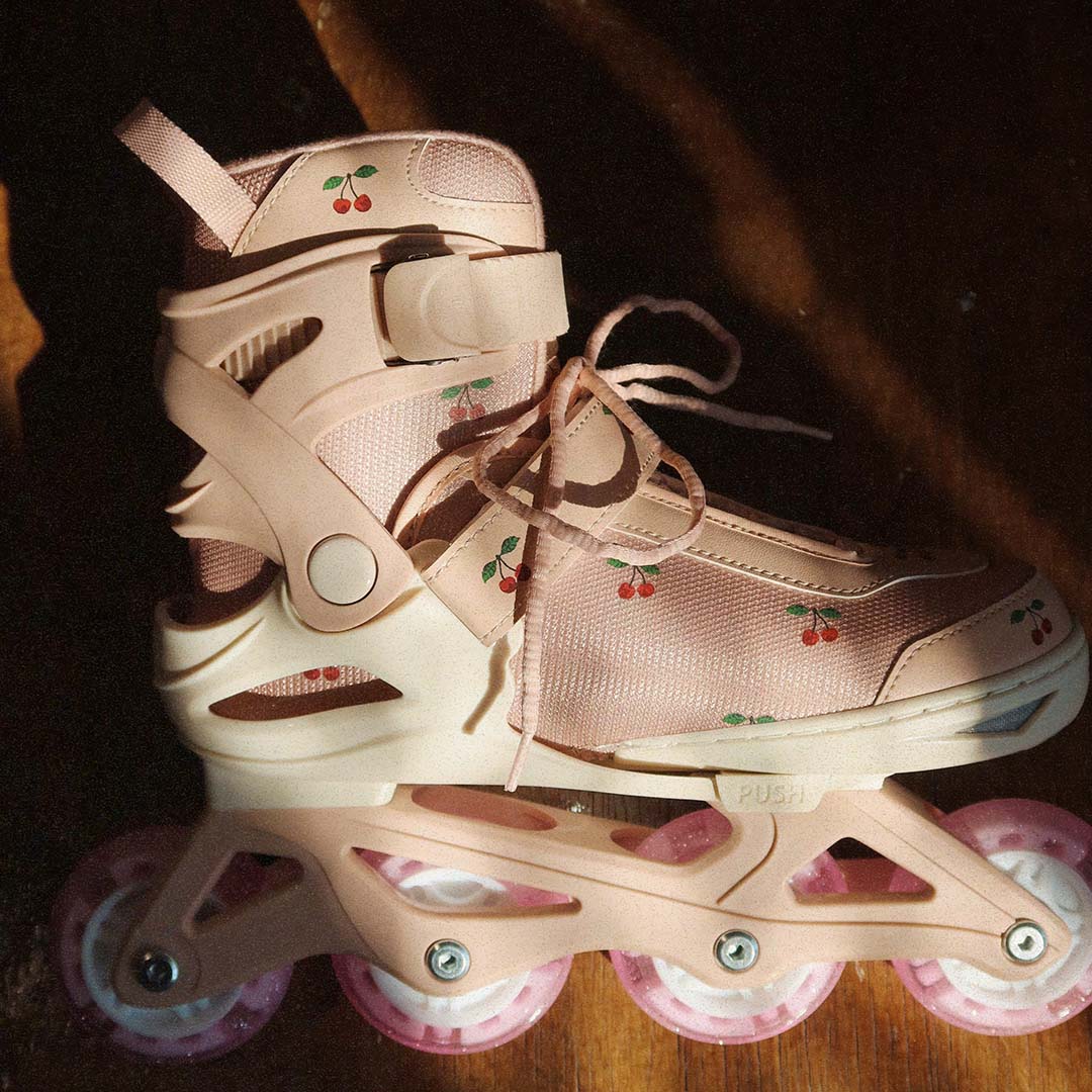 konges sløjd kinderskeelers met lichtjes - cherry blush - maat 31-36 | KS104417-CHERRY-31-36 | 2