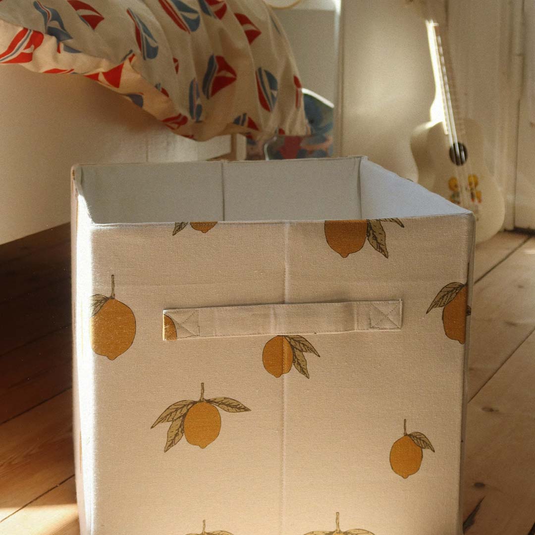 konges sløjd opbergmand vierkant - lemon - 2st | KS104604-LEMON | 2