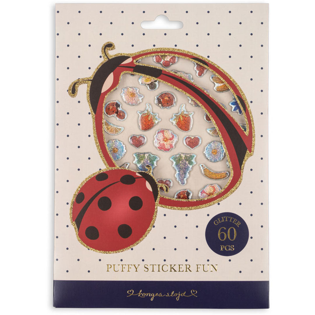konges sløjd stickers puffy - ladybug - 60st | KS105043-LADYBUG | 1