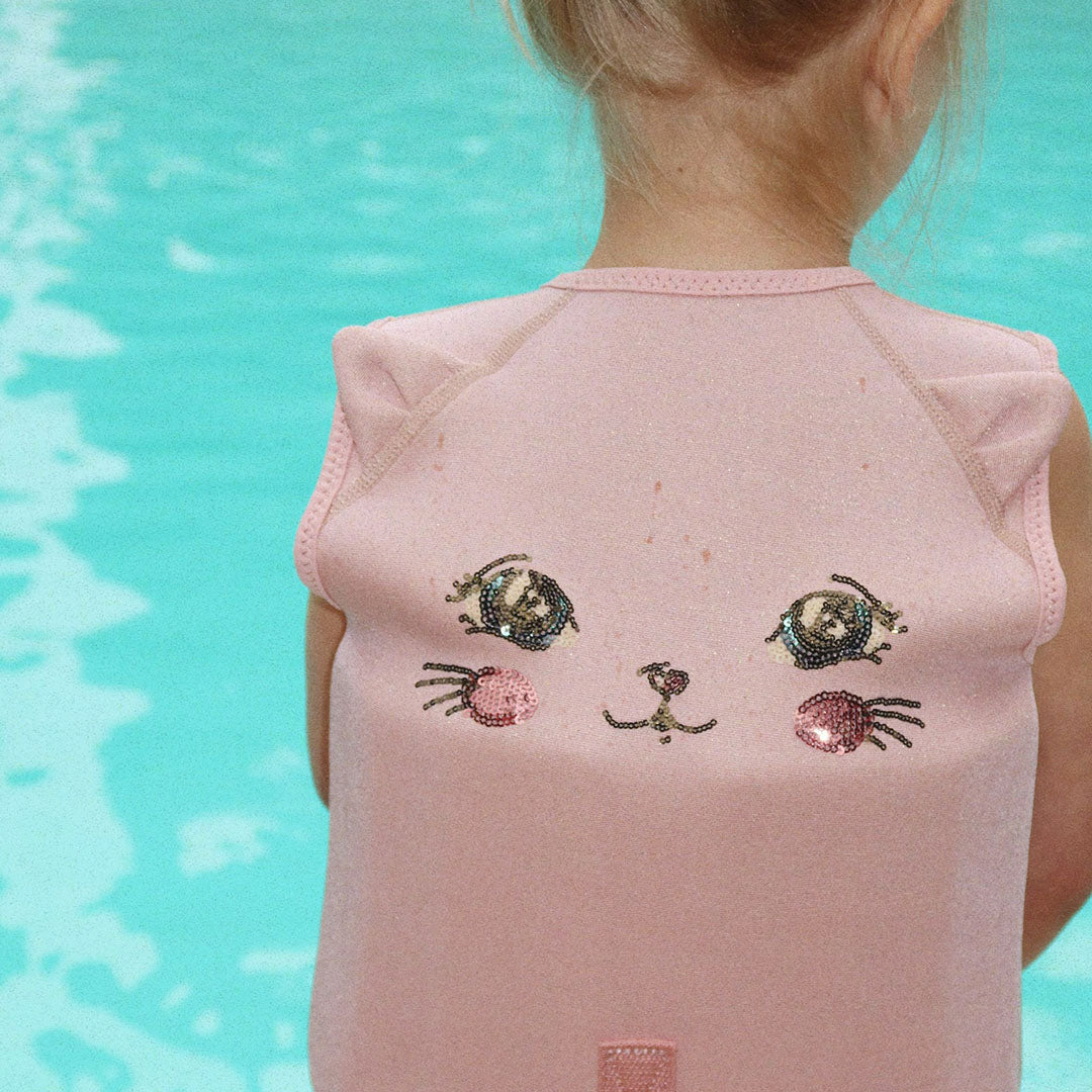 konges sløjd zwemvest kitty - powder pink - 1-2 jaar | KS104921-POWDER-PINK-1-2 | 2