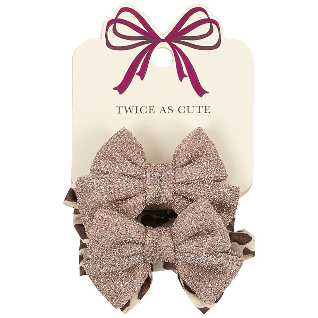 konges sløjd haarelastieken bow - leo rose - 4st| KS105238 | 