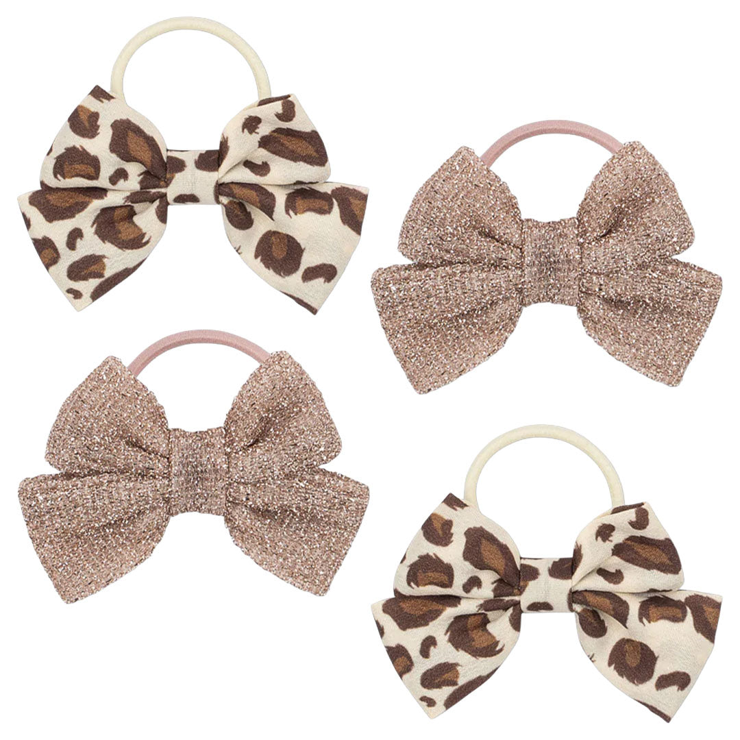 konges sløjd haarelastieken bow - leo rose - 4st| KS105238 | 2