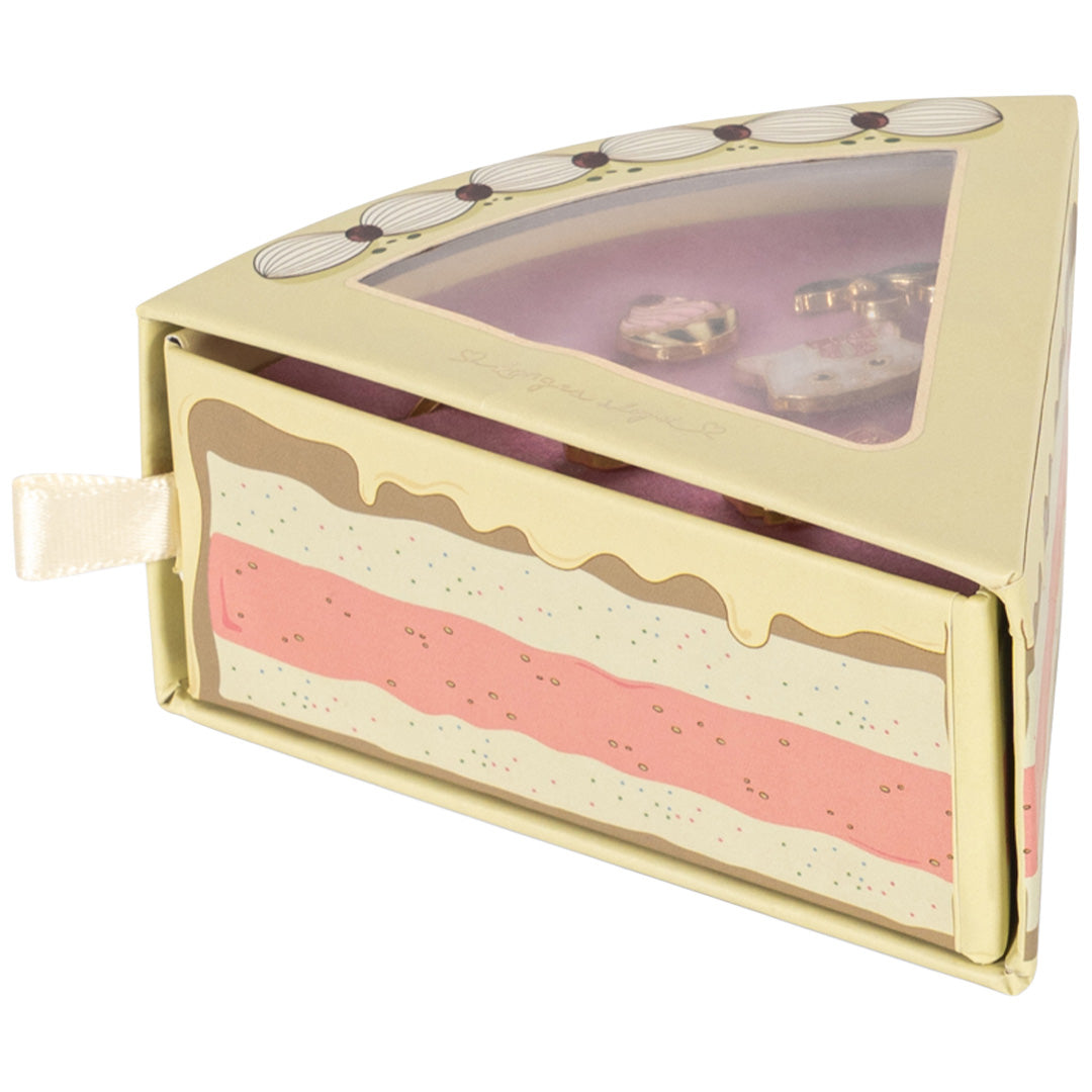 konges sløjd kinderringen met doosje -  kitty sweets - gold - 6st | KS106088-S35028 | 3