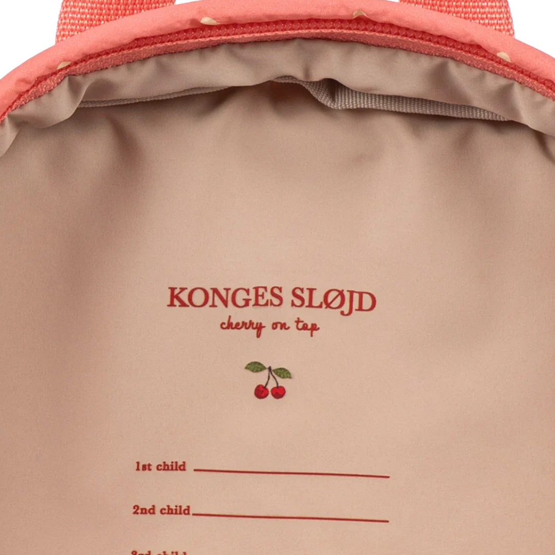 konges sløjd peuterrugzak juno met sleutelhanger - coeur feathers - 27 cm