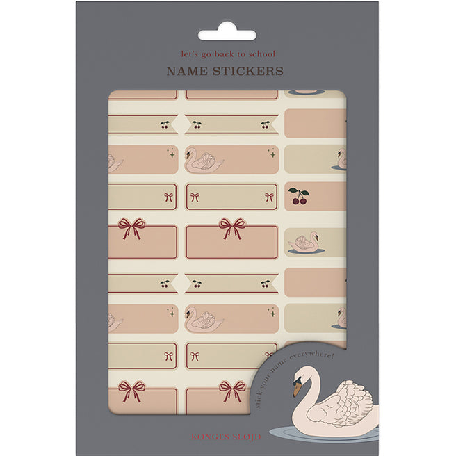 konges sløjd stickers - swan - 60st | KS105744-SWAN | 