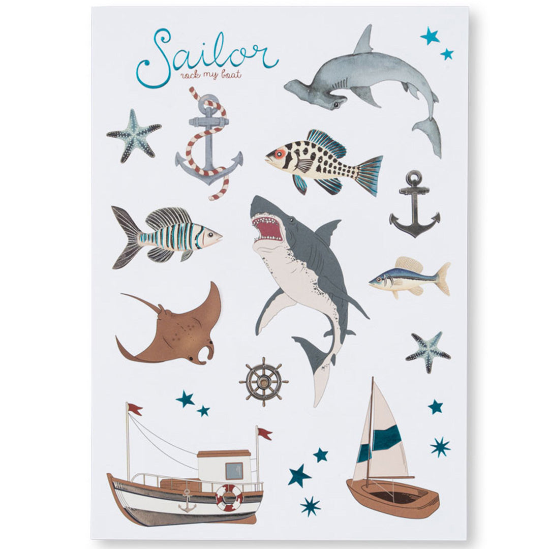 konges sløjd stickers - tiger - 200st | KS102871-TIGER | 1