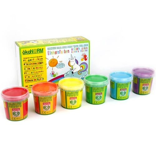 ökonorm eco vingerverf 6 kleuren - eenhoorn | 79605 | 1