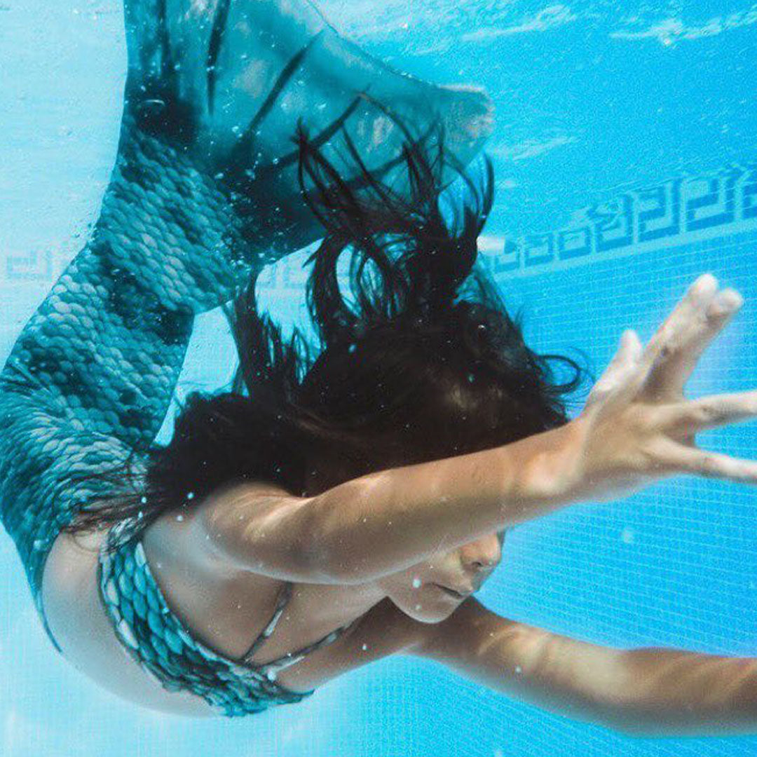 kuaki mermaids zeemeerminstaart set - turquoise | lifestijlbeeld | 02