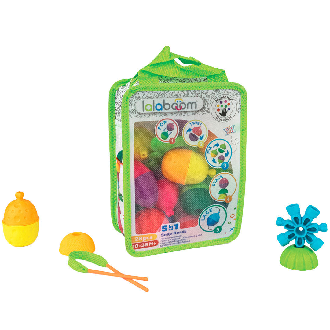 lalaboom educatieve klikkralen - 28st | 15.BL230 | 3