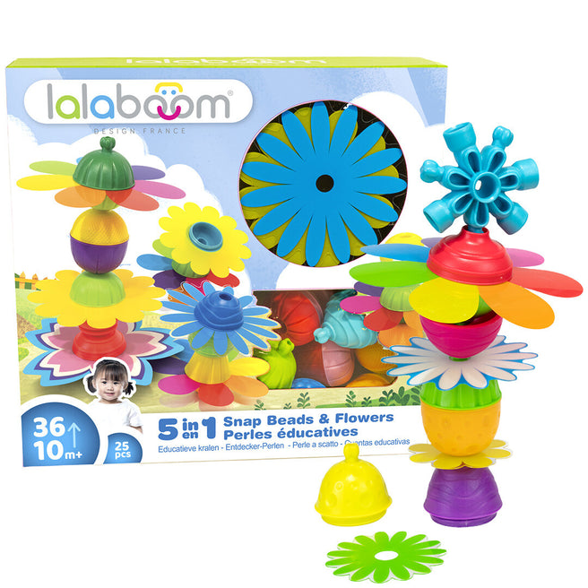 lalaboom educatieve klikkralen bloemen - 25st | 15.BL280 | 0