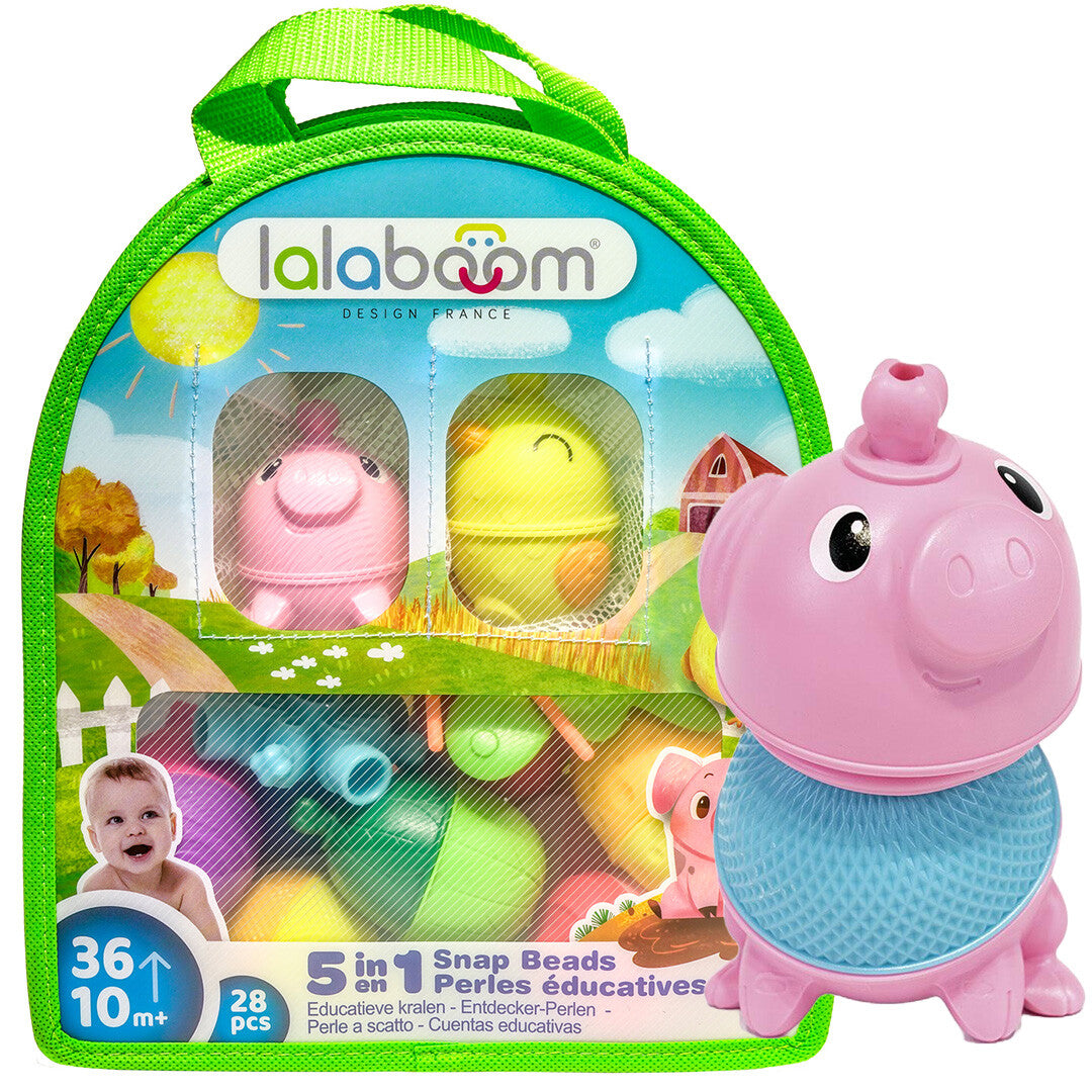 lalaboom educatieve klikkralen boerderij - 28st | 15.BL231 | 0