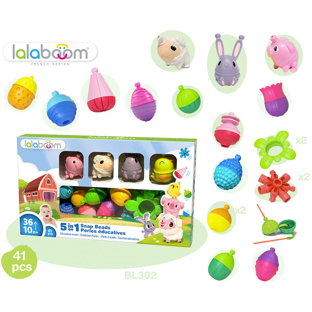 lalaboom educatieve klikkralen boerderij - 41st | 15.BL302 | 1