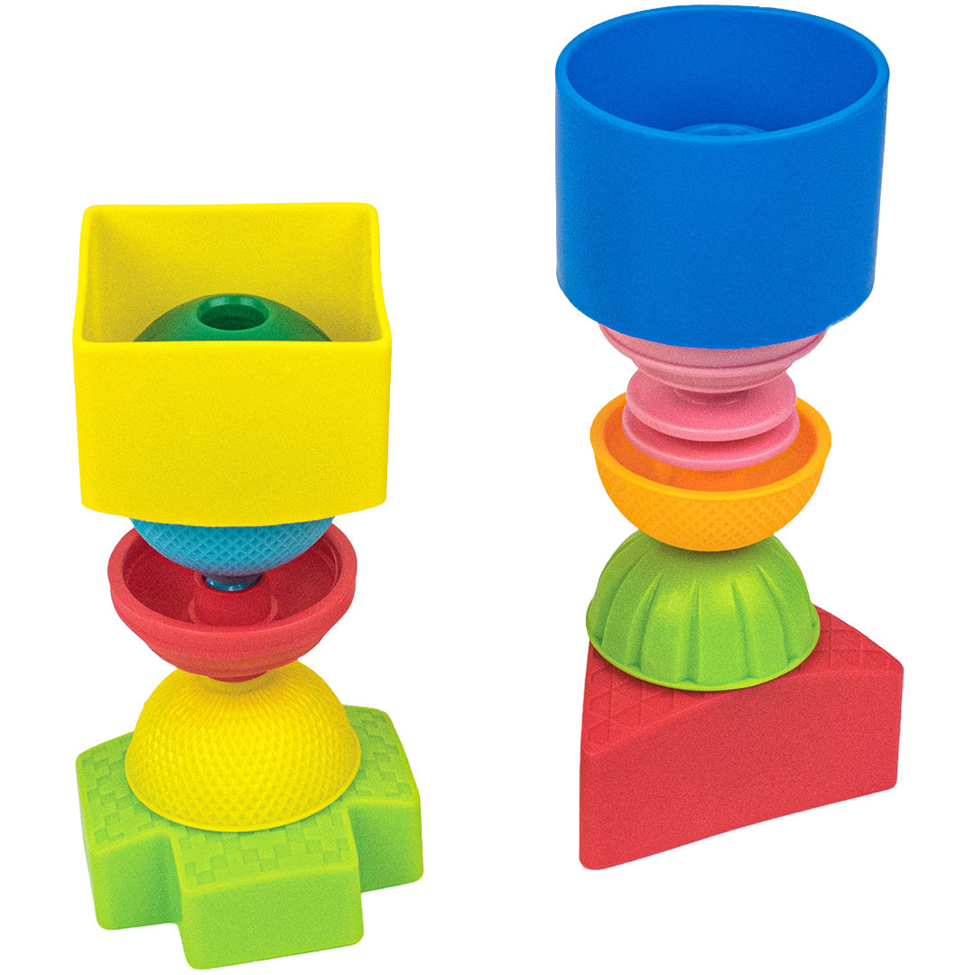 lalaboom geometrische vormen en klikkralen - 12st | 15.BL660 | 3