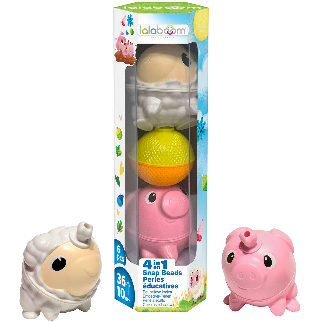 lalaboom klikkralen schaap en varken - 6st | 15.BL313 | 0