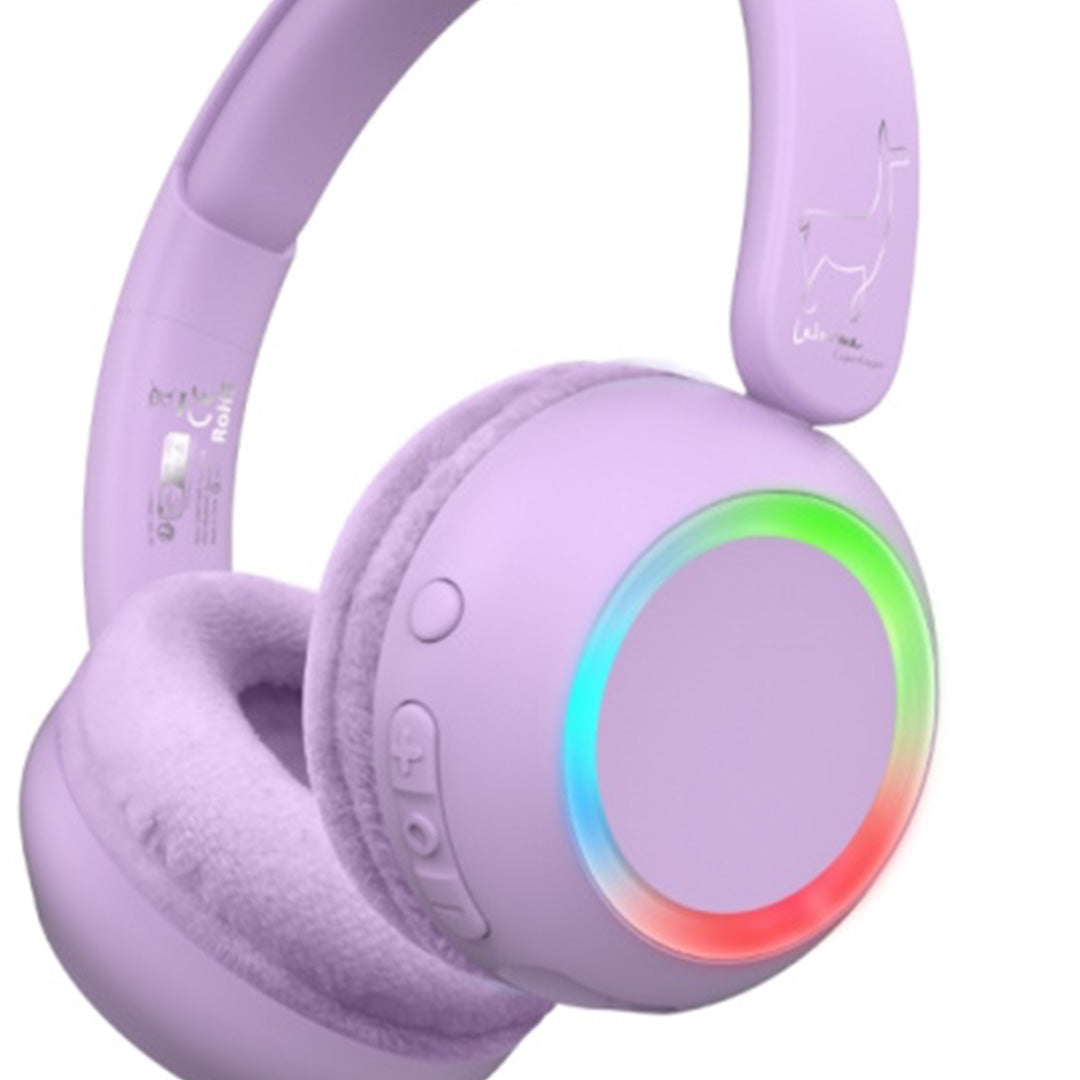 lalarma draadloze kinderkoptelefoon met licht - paars | LALAR-WHWL-PURPLE | 3