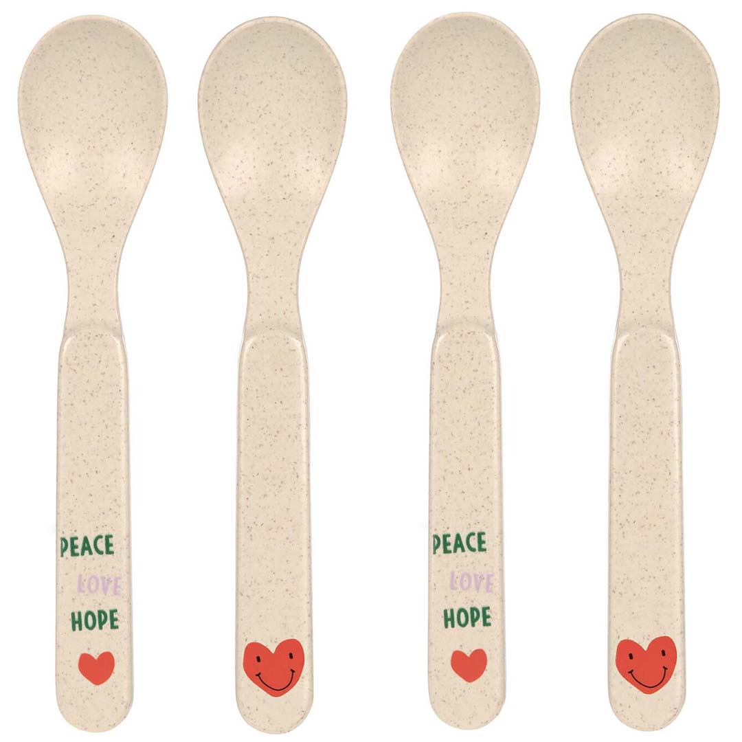 lässig kinderlepels happy rascals - heart lavender - 4st | LAS1310067642 | 1