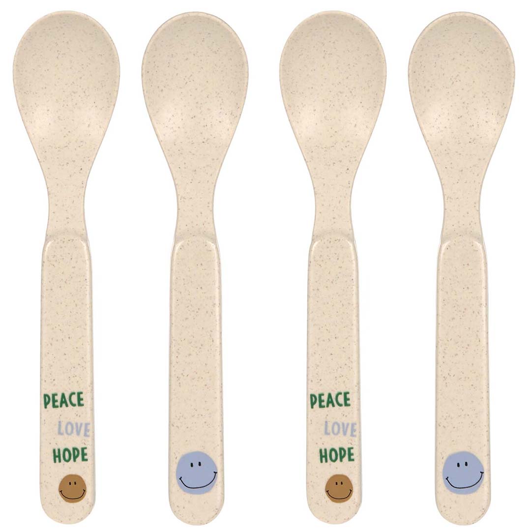 lässig kinderlepels happy rascals - smile sky blue - 4st | LAS1310067340 | 1