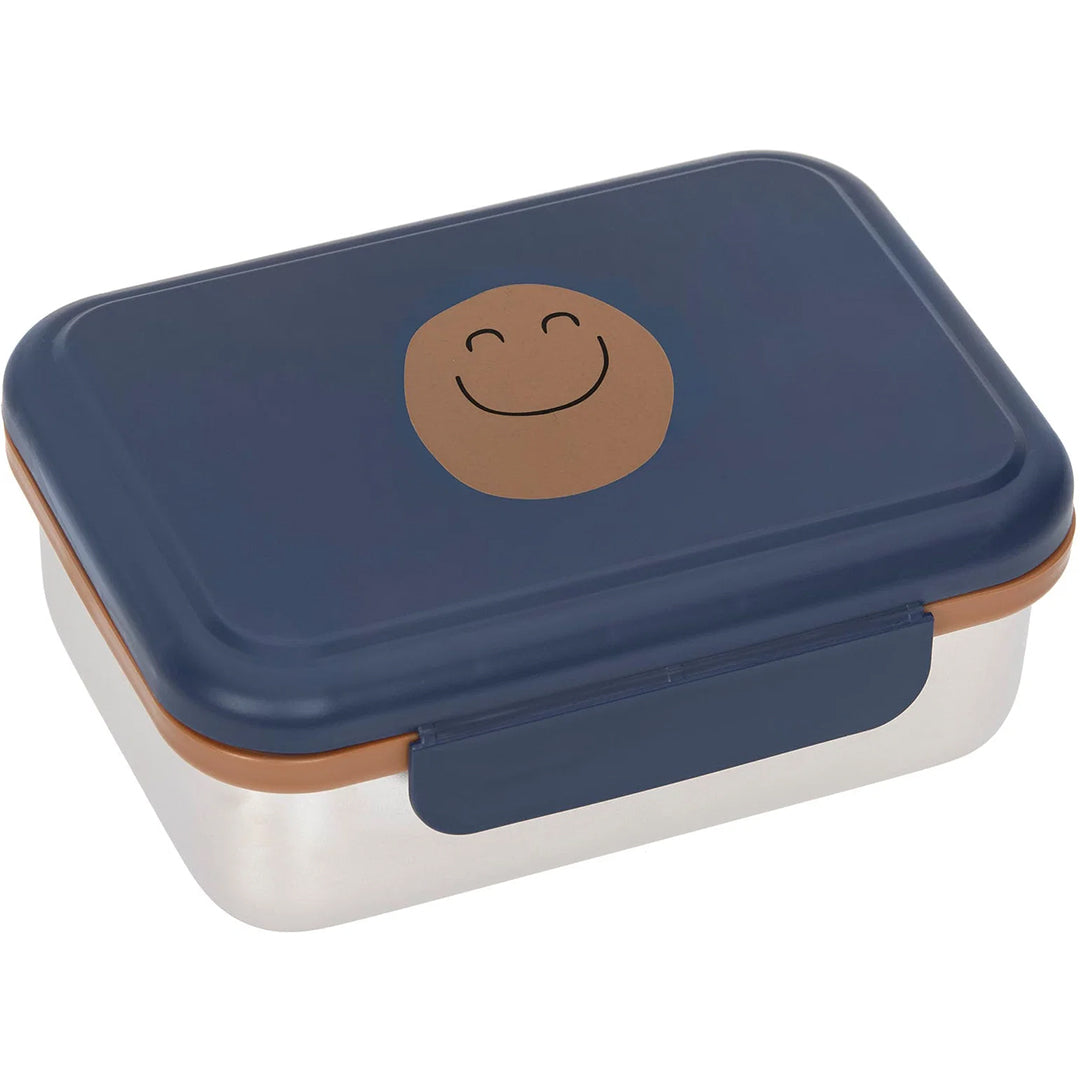 lässig rvs broodtrommel little gang - smile navy | 12100294004 | 1