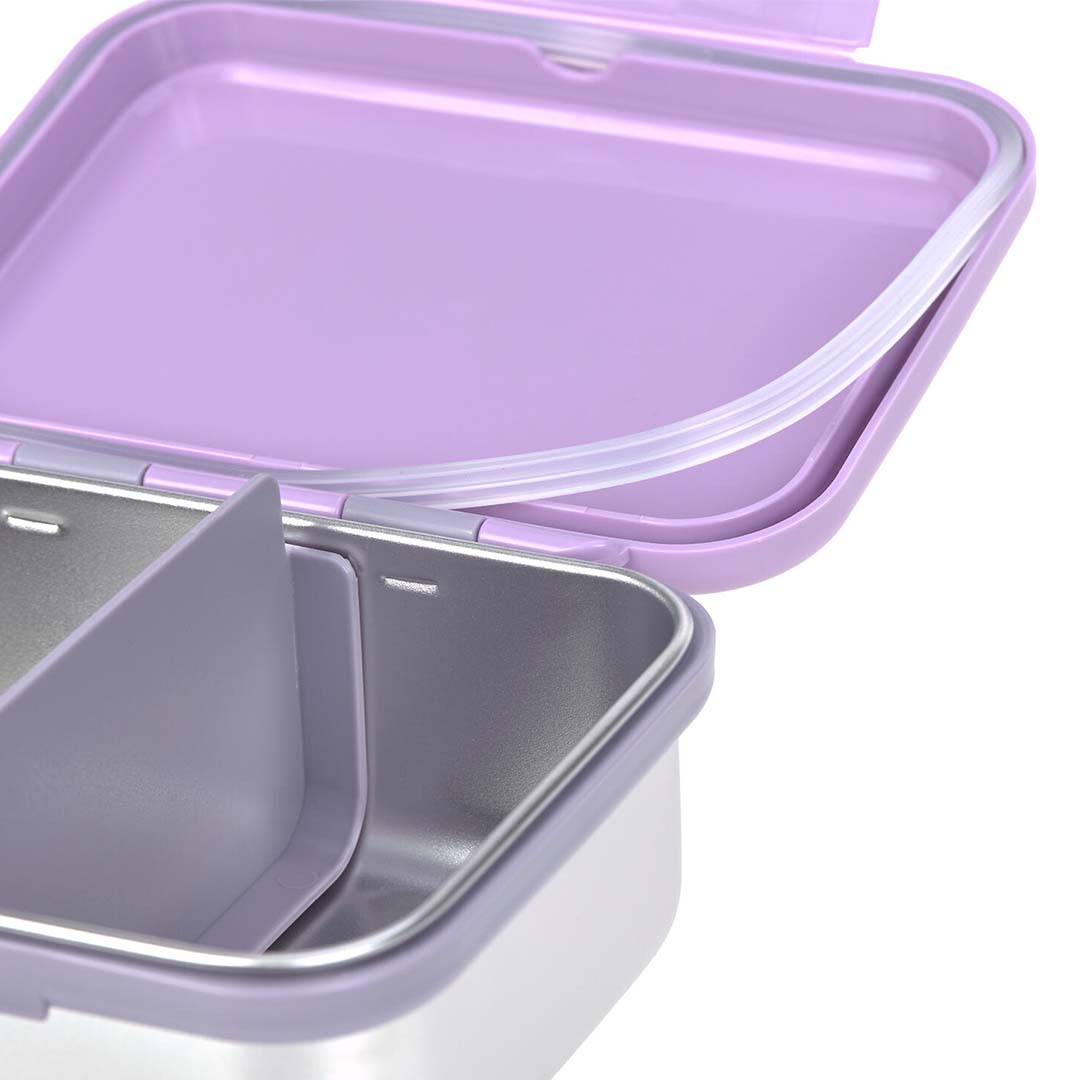 lässig rvs broodtrommel little gang - heart lilac | LAS12100297012 | 6
